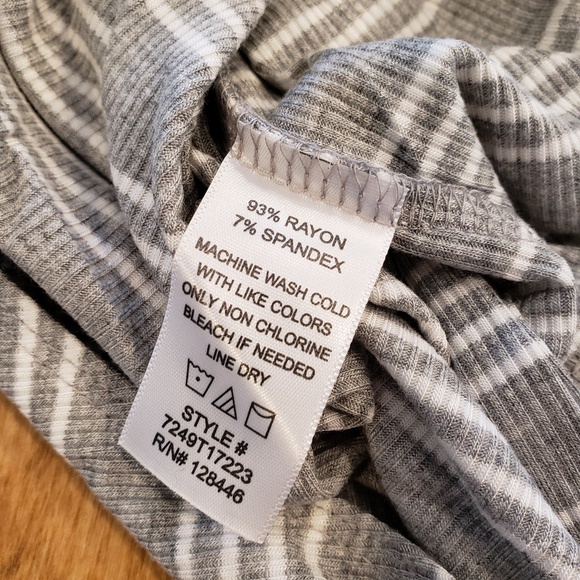 DNA Couture Striped Wrap Bodysuit - Picture 6 of 6